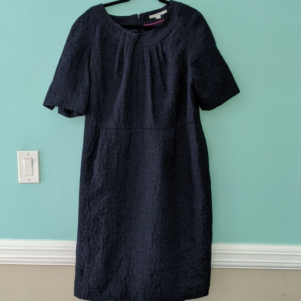 Boden Navy Blue Floral Dress 18L